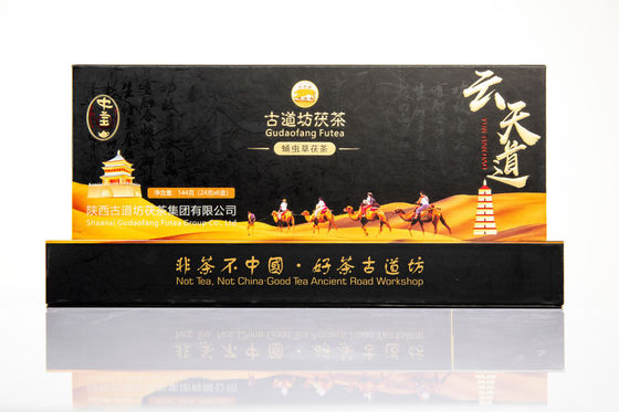 144 g Chinese thee thee Cordyceps thee handgemaakte donkere thee voor cadeautjes aan vrienden en familie