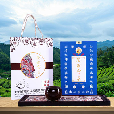 1000 g Shaanxi officiële thee verouderde gouden bloem biologische zwarte thee gecomprimeerde thee gewicht 1 kg voor afslanken