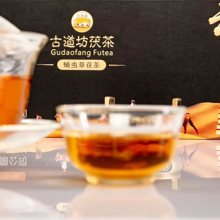 Fuzhuan Golden Flower Dark Tea 144g voor zakelijke receptie Langdurige houdbaarheid gegarandeerd Populaire keuze